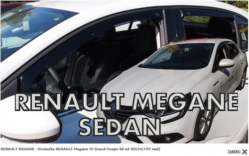 Deflektory-ofuky oken Renault Megane IV 4D Grandcoupe přední+zadní
