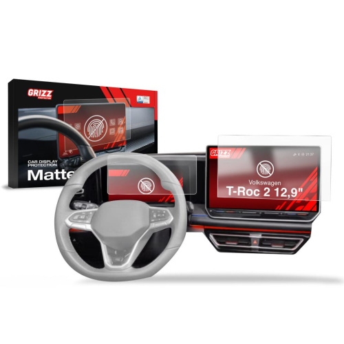 Matná folie na LCD display navigace Volkswagen T-Roc 2 12,9" (2025-2026)