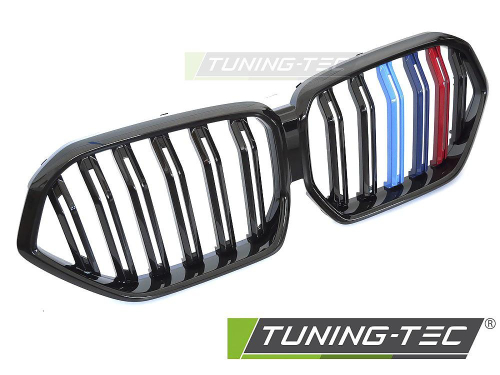 Maska-ledvinky pro BMW X6 G06, černý lesk s trikolórou