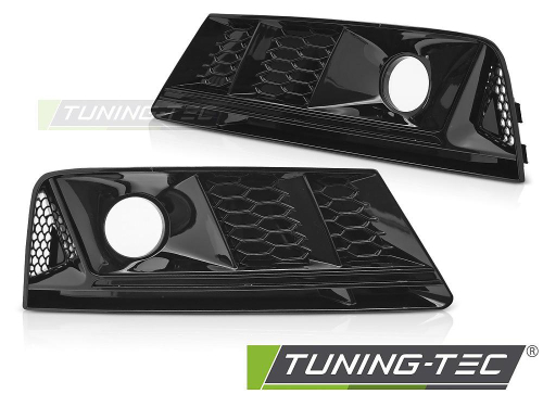 Rámečky mlhových světel pro Audi A4 B9 - černý lesk