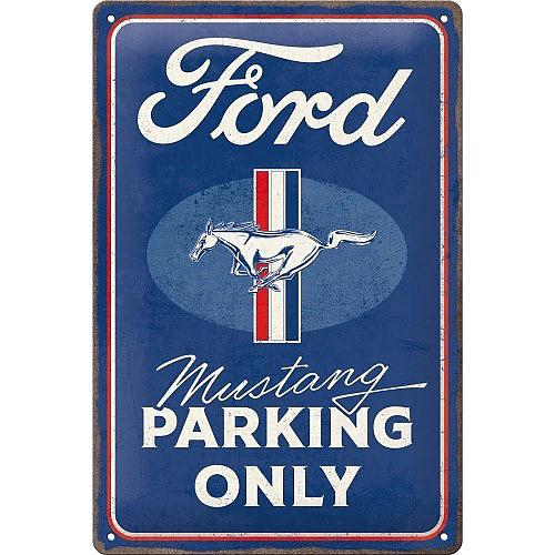 Retro cedule Ford Mustang - Parking Only 20x30cm