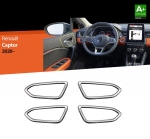 Nerez rámečky kolem vnitřních klik dveří Renault Captur II