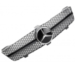 Sportovní maska s logem-1 žebro Mercedes CLS W219, černá lesklá