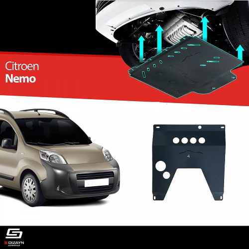 Ocelový kryt pod motor (2mm) Citroen Nemo I